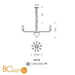 Люстра Sylcom Sahara 2011/9 BL.CR - Схема