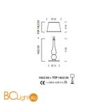 Настольная лампа Sylcom Scrigno 1422/20 K BL.CR + TOP 1422/20 ARG - Схема