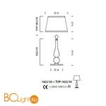 Настольная лампа Sylcom Scrigno 1422/35 D D.A + TOP 1422/35 ARG - Схема