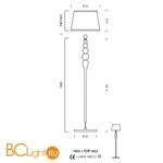 Торшер Sylcom Scrigno 1423 D CR.ORO + TOP 1423 ORO - Схема