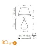 Настольная лампа Sylcom Scrigno 1396 K CR + TOP 1462/35 ORO - Схема