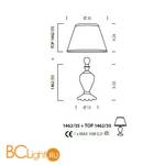Настольная лампа Sylcom Scrigno 1462/35 D ORO + TOP 1462/35 ORO - Схема