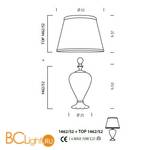 Настольная лампа Sylcom Scrigno 1462/52 D ORO + TOP 1462/35 ORO - Схема