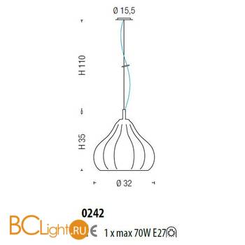 Подвесной светильник Sylcom Sphera 0242 AV - Схема