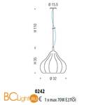 Подвесной светильник Sylcom Sphera 0242 AV - Схема