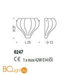 Настенный светильник Sylcom Sphera 0247 BL - Схема