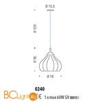 Подвесной светильник Sylcom Sphera 0240 BL - Схема