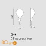 Бра Sylcom Stilla 0340 FU - Схема