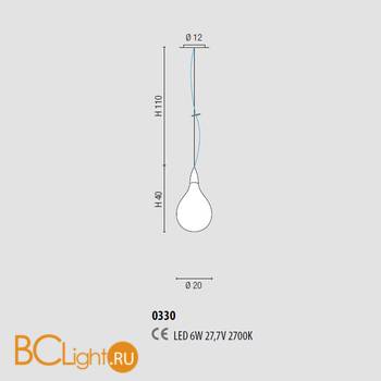 Подвесной светильник Sylcom Stilla 0330 GRY - Схема