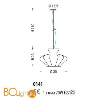 Подвесной светильник Sylcom Sweet 0141 FU - Схема