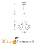 Подвесной светильник Sylcom Sweet 0141 FU - Схема