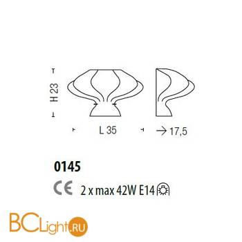 Настенный светильник Sylcom Sweet 0145 BL.AMT - Схема