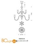 Люстра Sylcom Teodato 1020/12+6 K BL - Схема