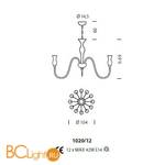 Люстра Sylcom Teodato 1020/12 K CR - Схема