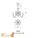 Люстра Sylcom Teodato 1022/8 K FU - Схема