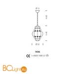 Подвесной светильник Sylcom Tiepolo 1436 INOX FU - Схема