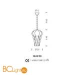 Подвесной светильник Sylcom Tiepolo 1443/30 INOX CR - Схема