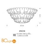 Потолочный светильник Sylcom Tribuno 470/218 ORO - Схема