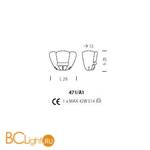 Бра Sylcom Tribuno 471/A1 CR - Схема