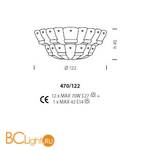 Потолочный светильник Sylcom Tribuno 470/122 AMB - Схема