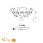 Потолочный светильник Sylcom Tribuno 470/154 ORO - Схема