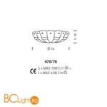 Потолочный светильник Sylcom Tribuno 470/78 CR - Схема