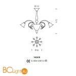 Потолочная люстра Sylcom Venier 1420/8 K FU - Схема