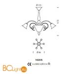 Потолочная люстра Sylcom Venier 1420/6 K CR.CR - Схема