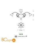 Потолочная люстра Sylcom Venier 1421/8 D CR.ORO - Схема