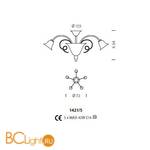 Потолочная люстра Sylcom Venier 1421/5 K FU - Схема