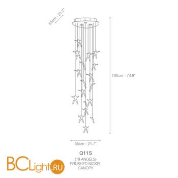 Потолочный светильник Terzani Angel Falls Q11S H4 A9 (18 angels) - Схема