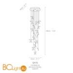 Потолочный светильник Terzani Angel Falls Q11S H4 A9 (18 angels) - Схема