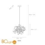 Подвесной светильник Terzani Argent N90S L6 C8 - Схема