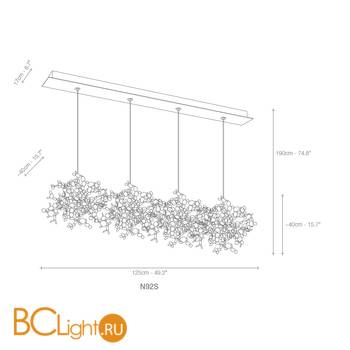 Подвесной светильник Terzani Argent N92S L6 C8 - Схема