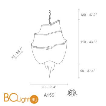 Подвесной светильник Terzani Atlantis A15S E7 C8 - Схема