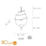 Подвесной светильник Terzani Atlantis A14S E7 C8 - Схема