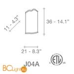 Настенный светильник Terzani Atlantis J04A E7 C8 - Схема