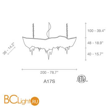 Подвесной светильник Terzani Atlantis A17S E9 C8 - Схема