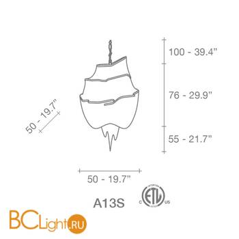 Подвесной светильник Terzani Atlantis A13S F7 C8 - Схема