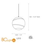 Подвесной светильник Terzani Bond L21S H7 F2 - Схема