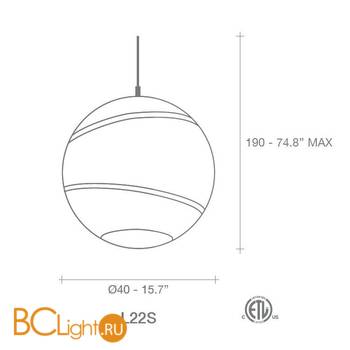Подвесной светильник Terzani Bond L22S H7 F1 - Схема