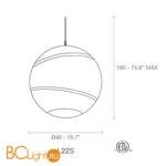 Подвесной светильник Terzani Bond L22S H7 F1 - Схема