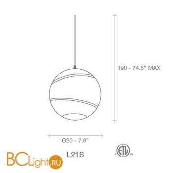 Подвесной светильник Terzani Bond L21S H7 F1 - Схема