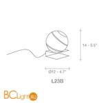 Настольная лампа Terzani Bond L23B H7 F2 - Схема