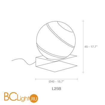 Настольная лампа Terzani Bond L25B H7 F1 - Схема