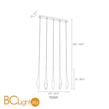 Подвесной светильник Terzani Calle T05S E8 A9 R - Схема