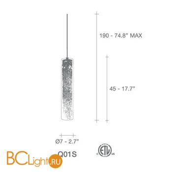 Подвесной светильник Terzani Frame Q01S E8 A9 - Схема