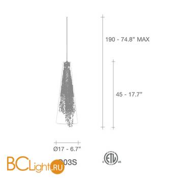 Подвесной светильник Terzani Frame Q03S G7 A9 - Схема