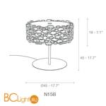 Настольная лампа Terzani Glamour N15B E8 C8 - Схема