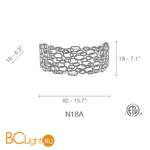 Настенный светильник Terzani Glamour N18A E8 C8 - Схема